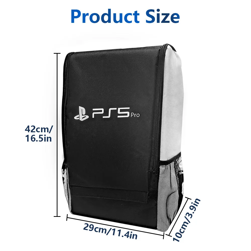PS5 Pro Stylish and Durable EVA Backpack with Waterproof Feature Convenient Case for Portable Console and Accessories