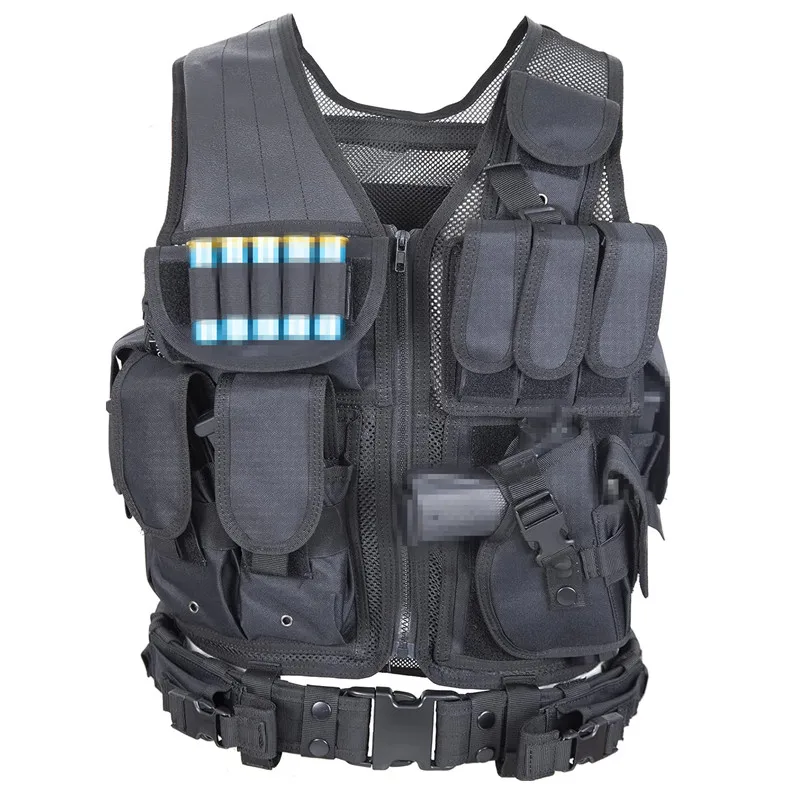Breathable Molle Tactical Vest Combat Armor Vests Security Guard Hunting Outdoor CS Game Training Jacket