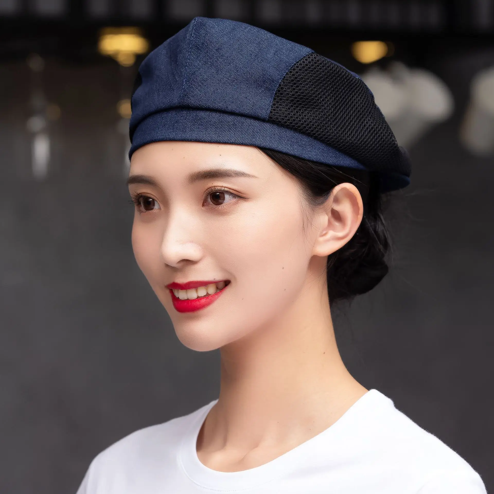 Nice quality new design chef hats for men and women custom logo cooking kitchen chef ca-p and hats for hotel wholesaler