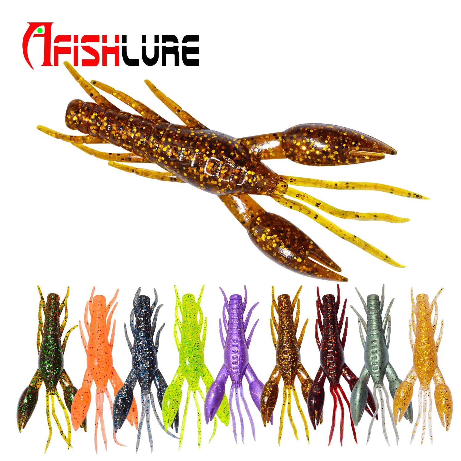 Мягкая приманка HAWKLURE 80 мм, 5,5 г, мягкая пластиковая рыболовная приманка Craw, искусственная Реалистичная мягкая Рыболовная Снасть для креветок
