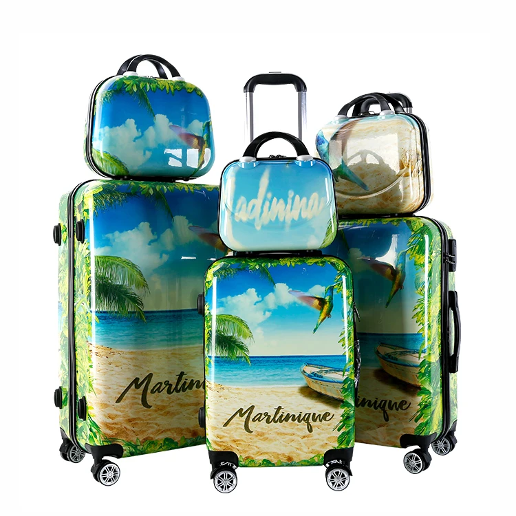 Amazon hot sellings Heat transfer aluminum suitcase large suitcase suitcase covers