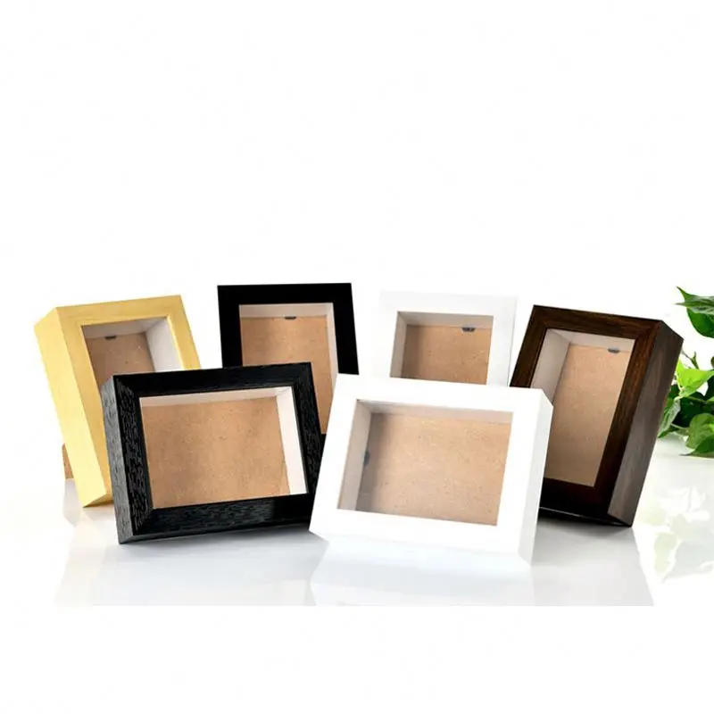 Environmental plastic frame craft 3d Box Frames Custom Hollow 5CM Plastic Photo Frame