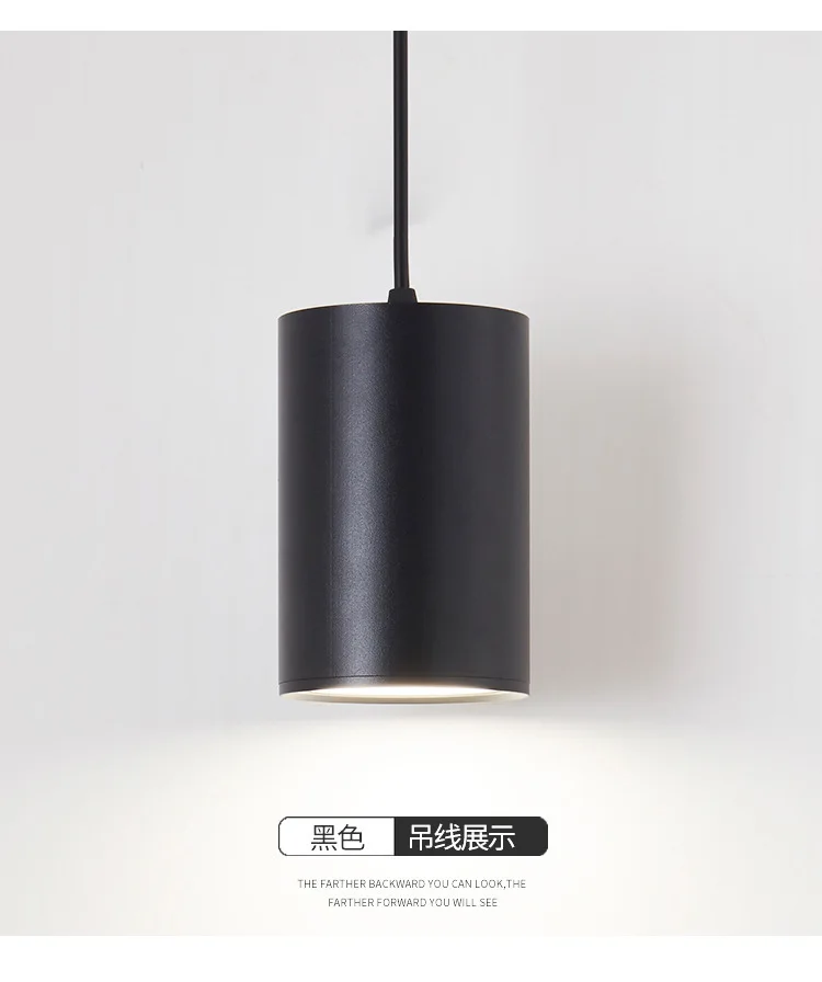 LED Surface Mounted Ceiling Spotlight Cylinder Light Drop Downlight Cob Hotel Exhibition Hall Aisle Corridor Chandelier