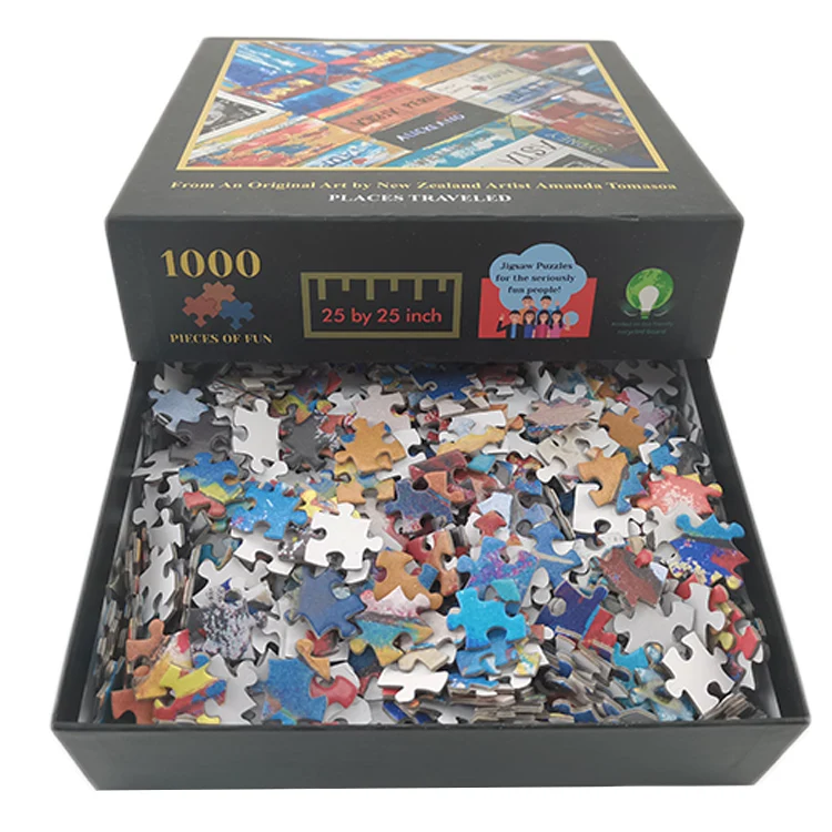 Hot Sale Best Prices Custom 1000 Pieces Paper Puzzle Manufacturer Custom Adult Puzzle Jigsaw Maker