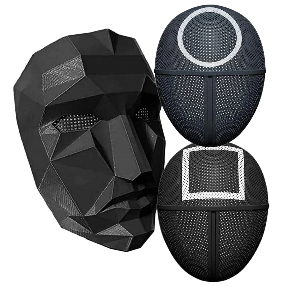 Лидер продаж 2021, маска для лица для ТВ-игр в виде кальмара, фата в том же стиле, декоративная маска для представлений и корейской вечеринки