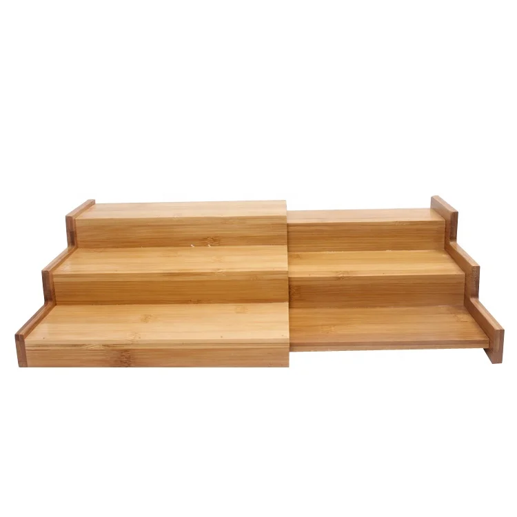 Wholesale bamboo ladder shaped Folding kitchen spice rack