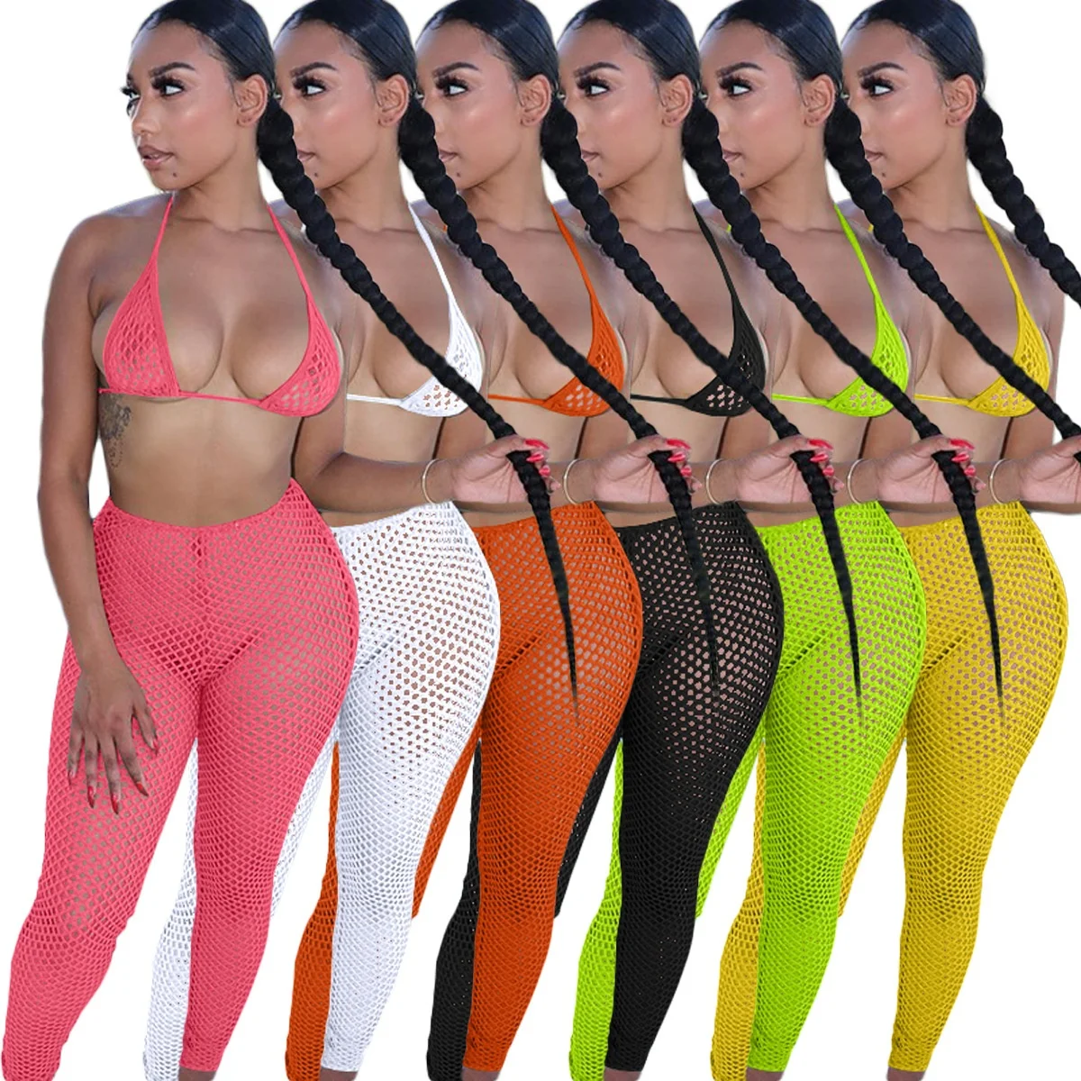 LIGHTSUIT Custom Women Sexy Solid 3 Pieces Bikini Plus Size Swimwear With Panties Bikini Set Bathing Suit Swimsuit For Women