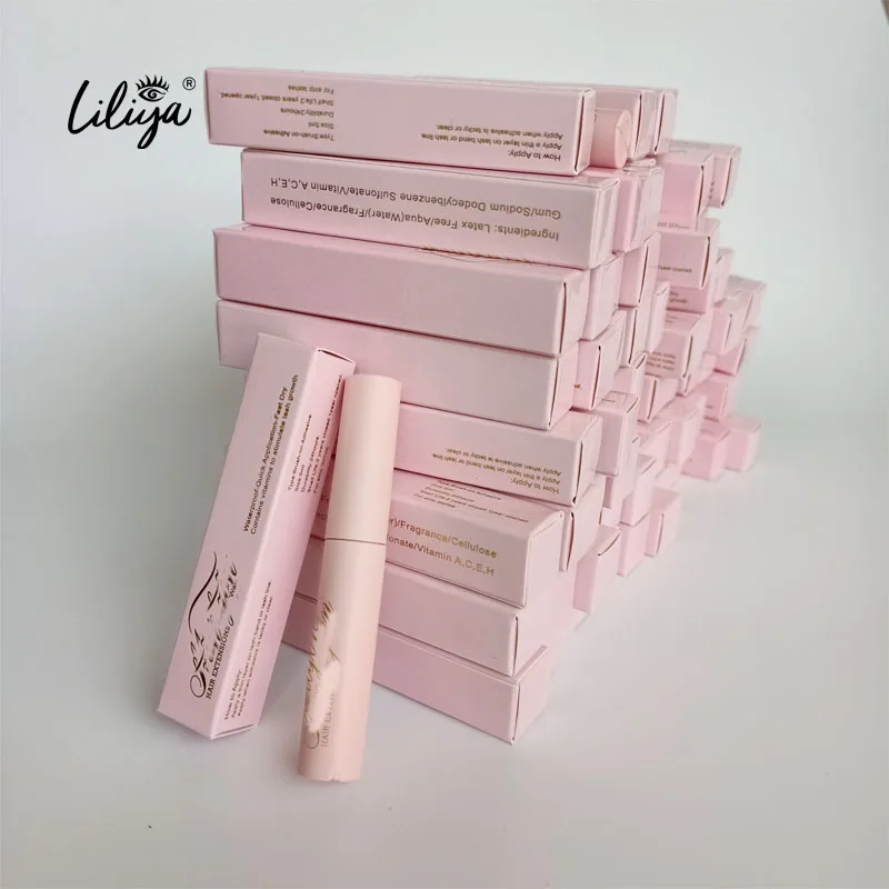 Latex Free Glue Private Label eyelash adhesive 3ml bonding  book case with glue  container  hypoallergenic own label  pen box