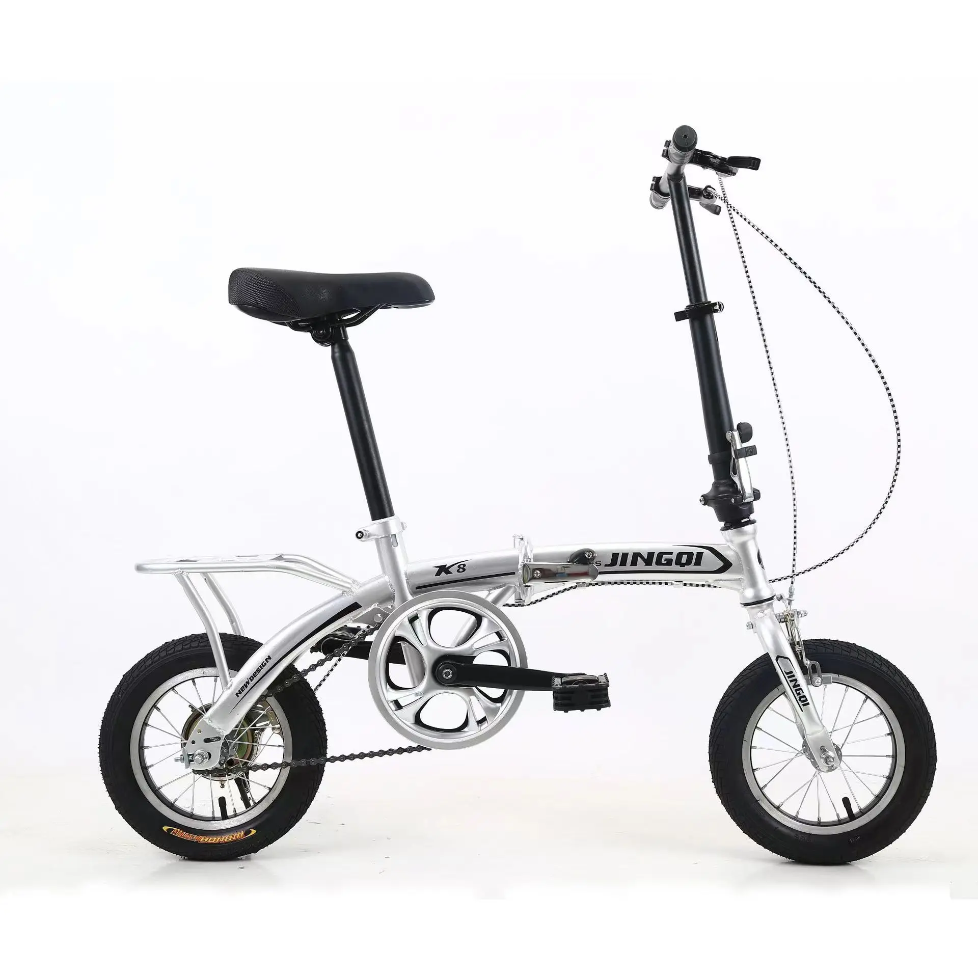 HWTT SHM-QS Mini Folding City Bike 7-Speed Fixed Gear Club BMX Road Bike for Adults Reliable Magnesium Alloy Disc Brake