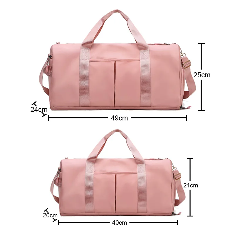 Factory Customizable Logo Women Travelling Duffle Bag Printing Brand Sports Gym Bag Promotion Custom Travel Bag with Logo