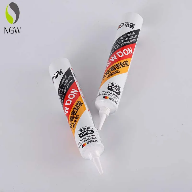 Empty soft PE plastic packaging tube refillable glue tube vacuum packaging laminated tube with long nozzle