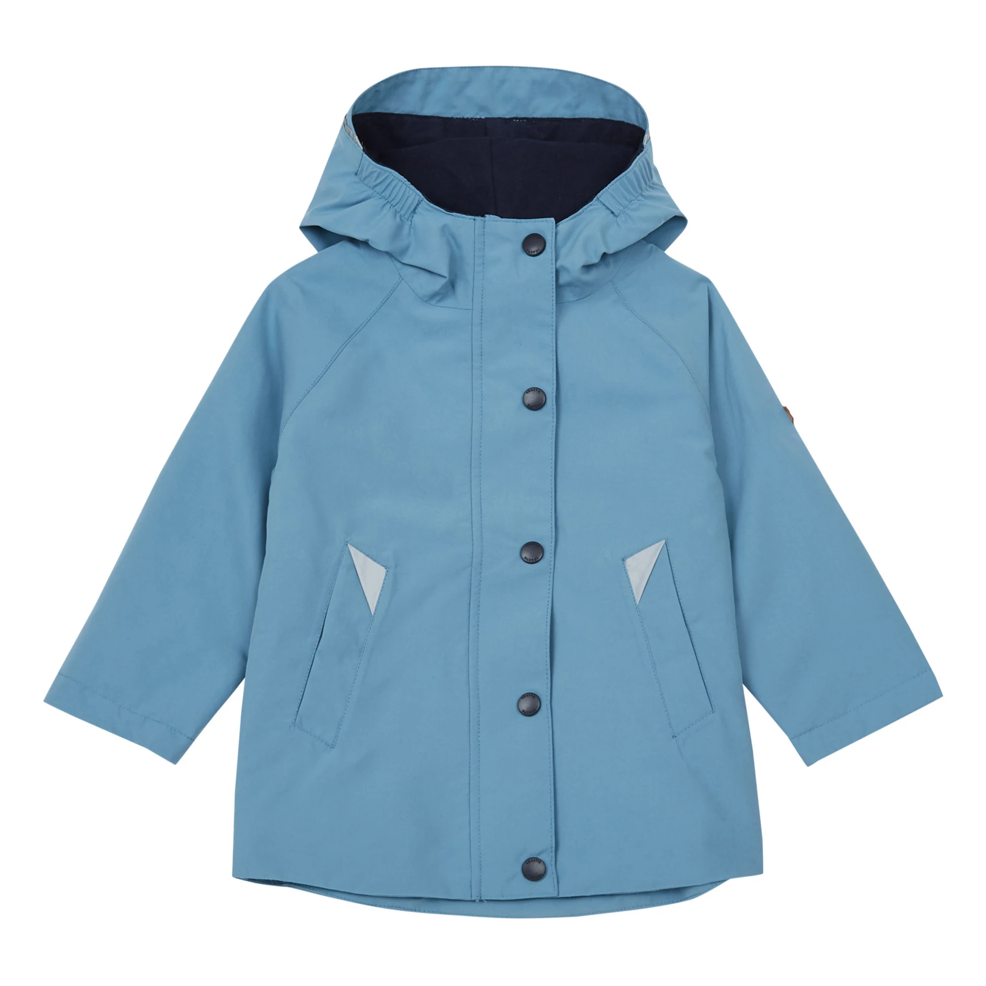 Children Customized Rain Jacket Kids Boy Outdoor Hooded Waterproof Jacket Recycled Polyester Rain Coat Dark green