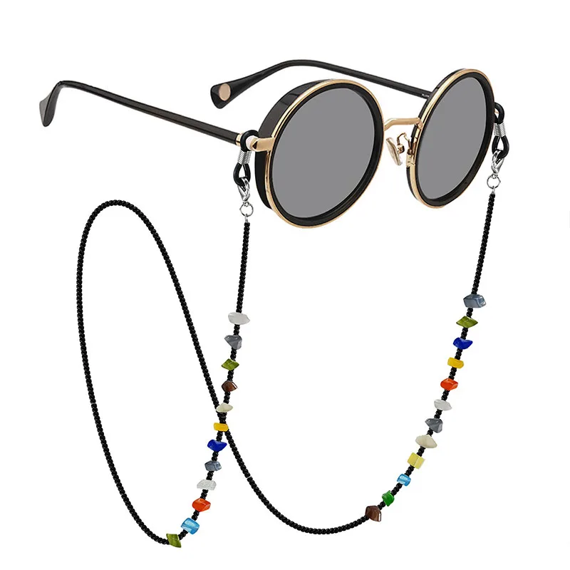 Color Reading Glasses Chain Colorful Stone Sunglasses Cords Eyeglass Lanyard Hold Straps Eyewear Retainer For Women