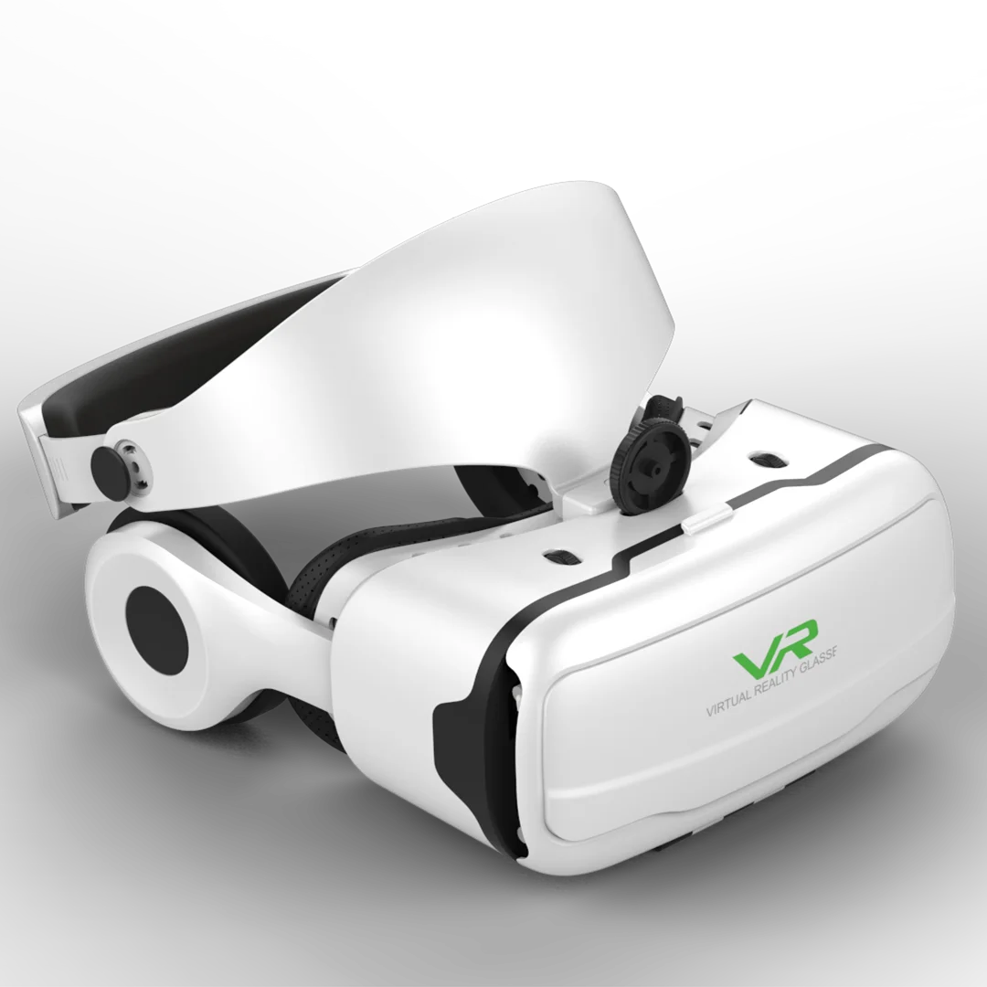 RK-G02EF 3D Virtual Reality VR Glasses For iPhone Android Mobile Phone Smartphone Headset Helmet With Lenses Controller