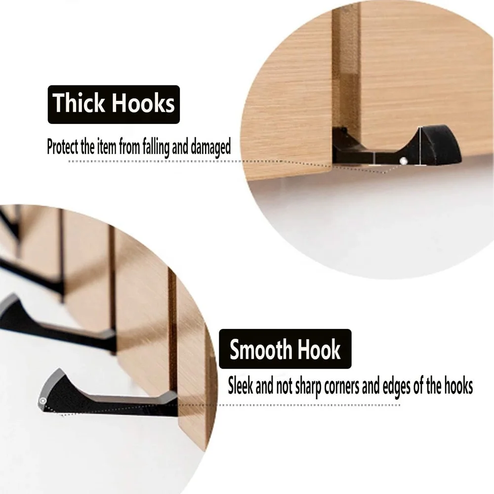 Modern Wall Floating Space Saving Hangers Wall Mounted Unusual Coat Rack Entryway Bench With Storage And Hooks