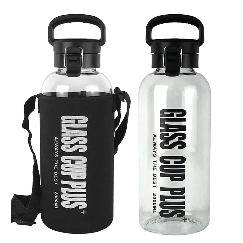 (Sample available) 2000 ml super capacity gym muscle kettle outdoor sports portable creative mountaineering pot with cover