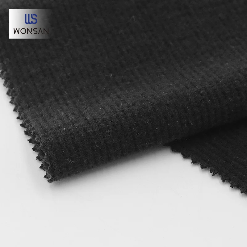 1MOQ Stock Polyester Rayon Spandex For Winter Garment Clothing Material Interlock Brush Waffle Fabric En Tissu Customizable