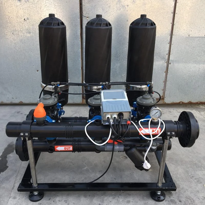 Agricultural system water filter controller automatic back flush cleaning 3 inch irrigation disc filter