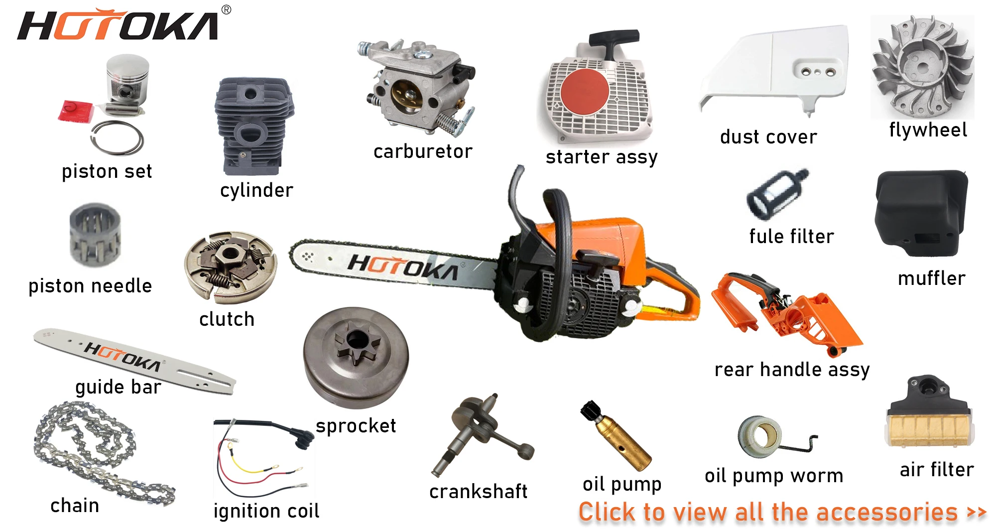 HOTOKA ms250 chainsaw ignition coil 210 230 250 chainsaw spare parts ms 250 chain saw coil for power system starting