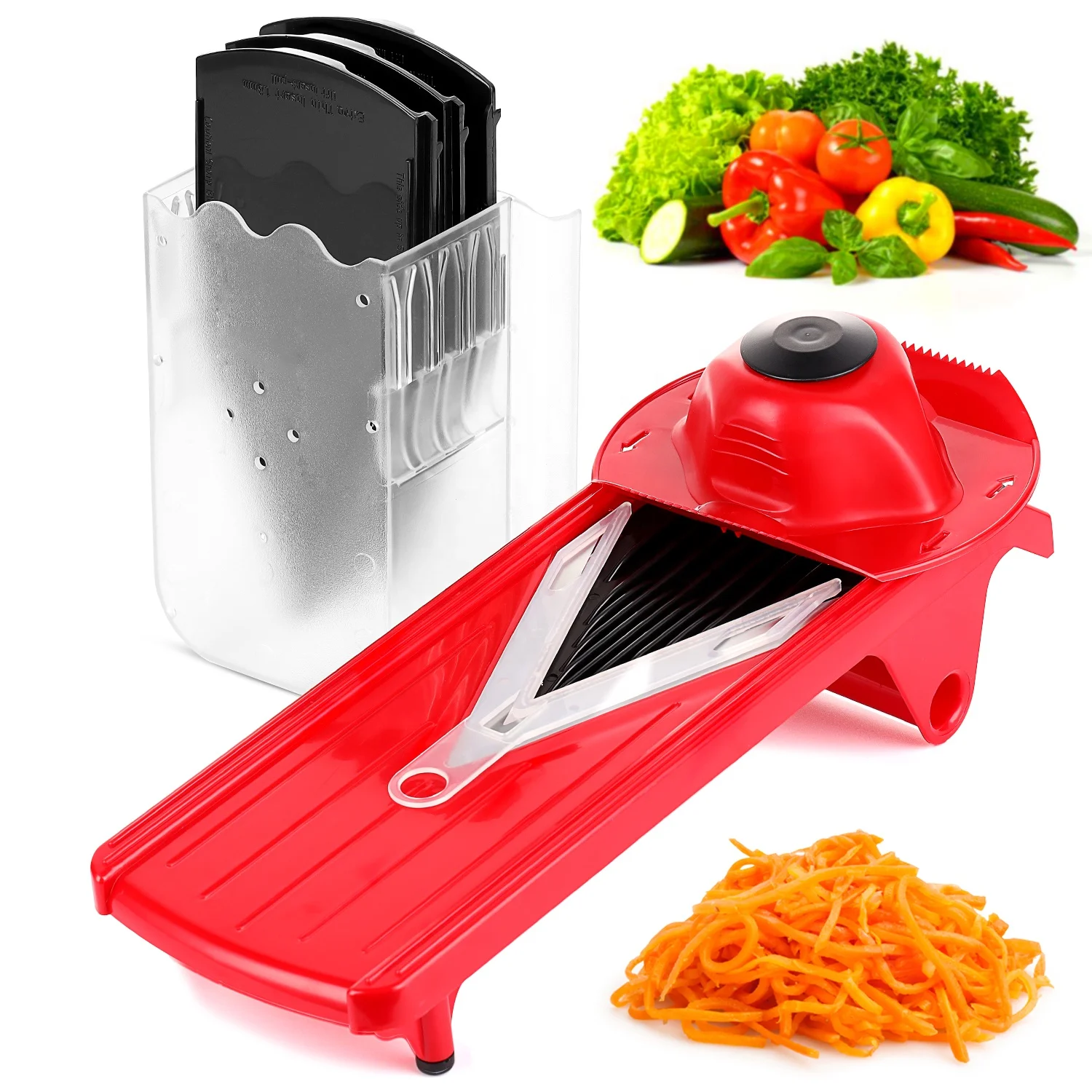 Vegetable Slicer Mandoline Food Slicer for Kitchen Potato Slicer Adjustable Stainless Steel Veggie Onion Tomato Julienne Cutter