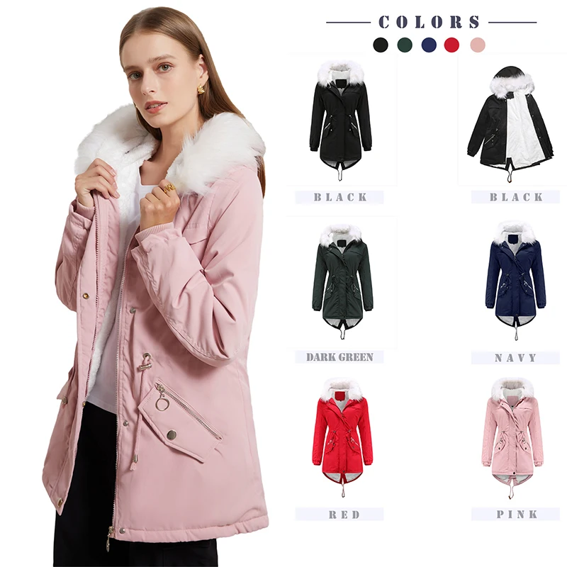 Fur Parka Women Long Coats With Fur Hoods