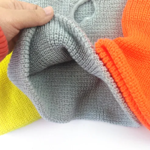 YD38 Custom Winter Warm Sports Three Hole Windproof CS Caps Balaclava Knit Hat Cycling Motorcycle Embroidery Bandit Ski Hats