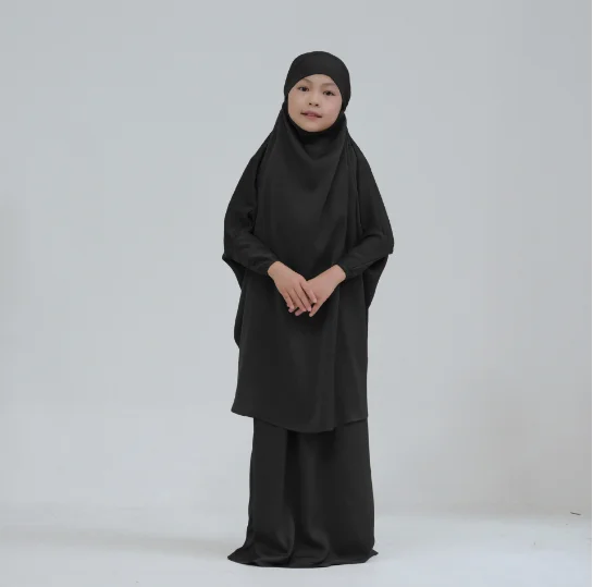 Комплект из 2-х предметов для девочек Ramadan Kebaya Дубайская мусульманская Однотонная юбка Абайи