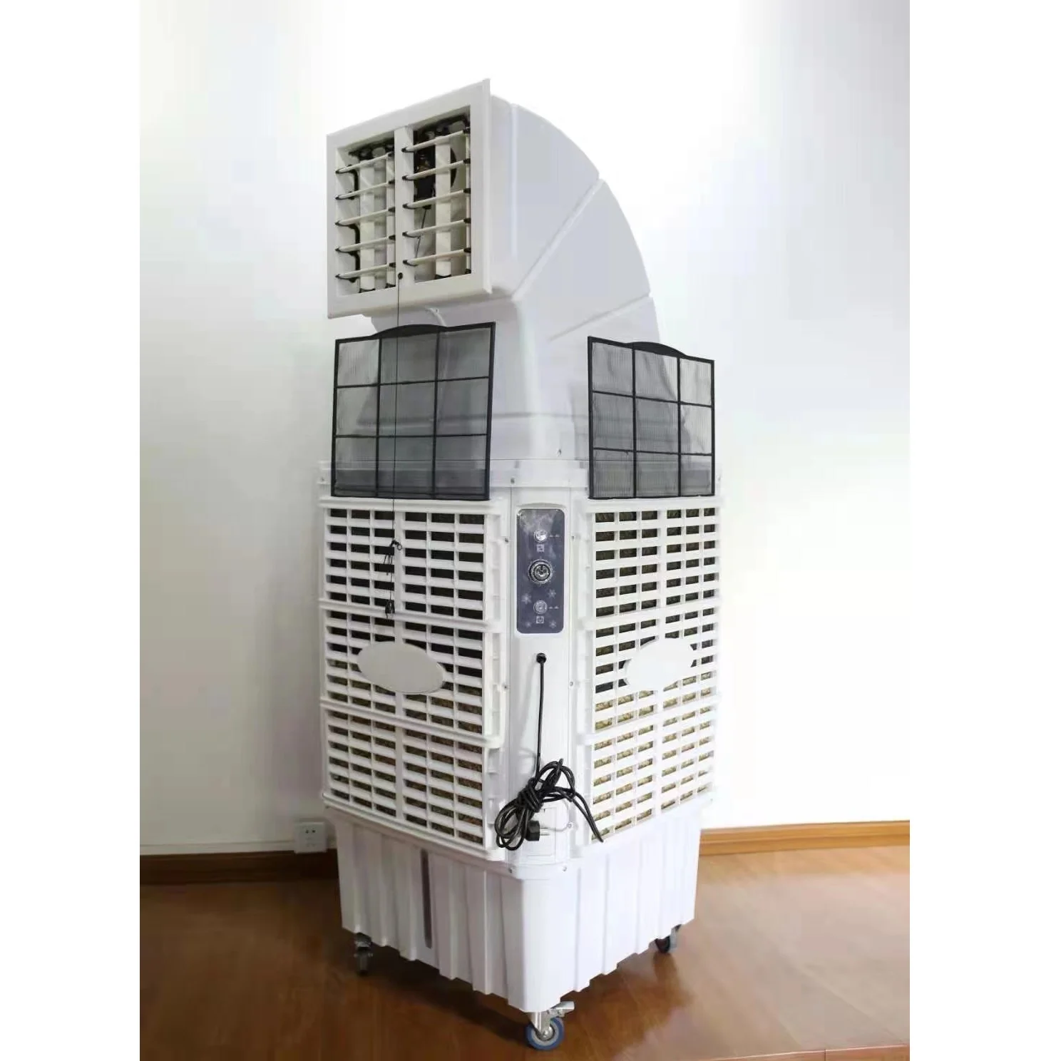 Evaporative Air Cooler with 110L Water Tank 18000cmh Floor Standing Industrial Air Cooler Portable Air Cooler