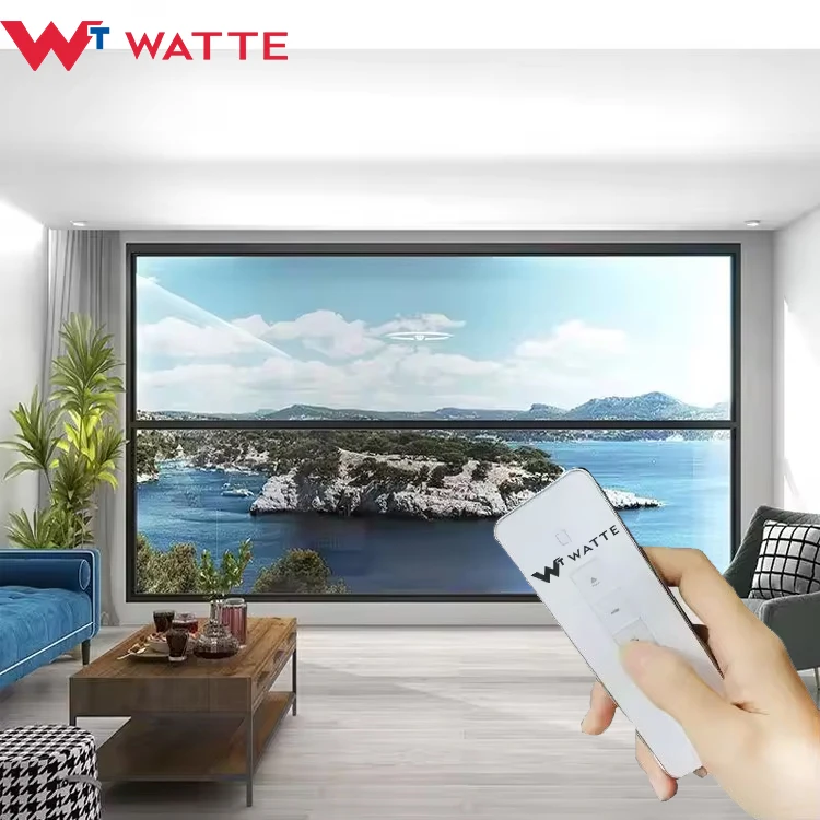 Hot Sale Electric Lifting Up Aluminum Double Hung Guillotine Windows Modern Aluminium Glass Vertical Sliding Sash Window