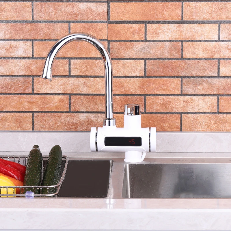 Hot Sale Instant Electric Heating Water Faucet White 3-5Secs Electric Faucet Tap Hot Water Heater Instant For Kitchen
