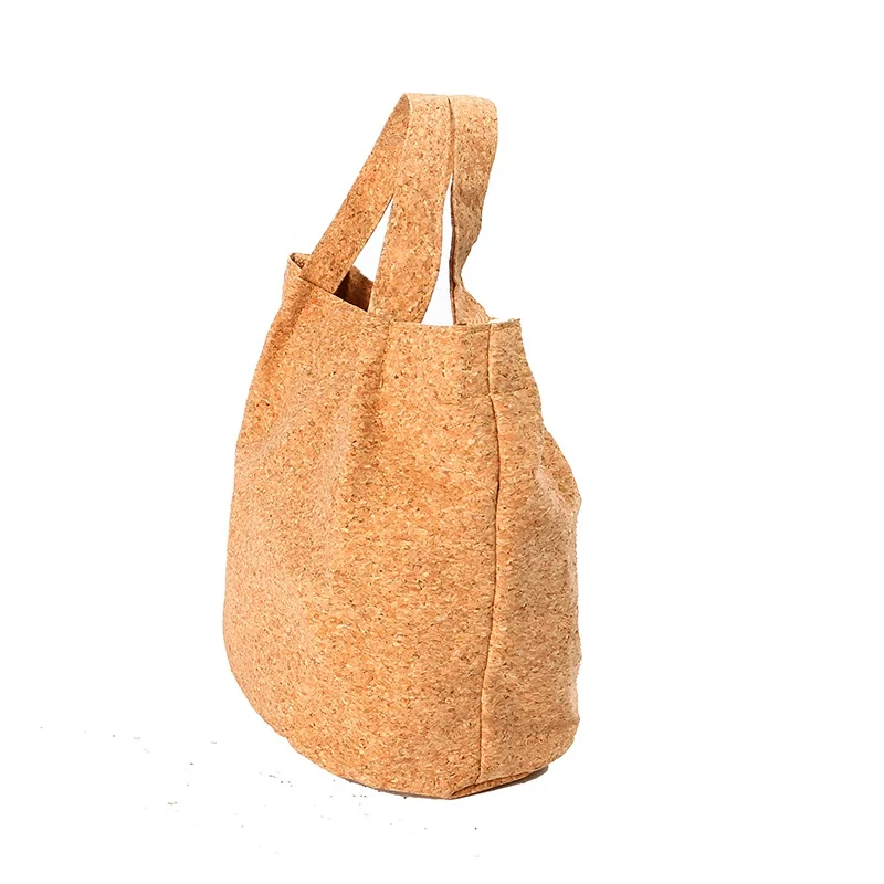 Portugal Purse Fabric Leather Cork Handbag Custom logo Cork handbag women Gender and nature color high quality cork tote bag
