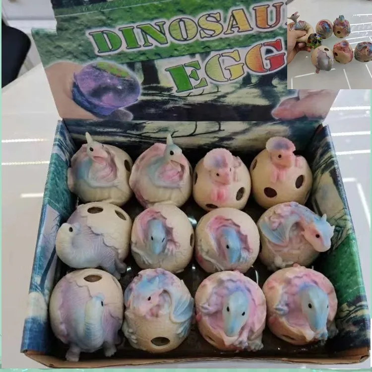 Magic Squishy Dinosaur Fossil Egg Office Stress Relief Ball Hand Squeeze Toy For Kids