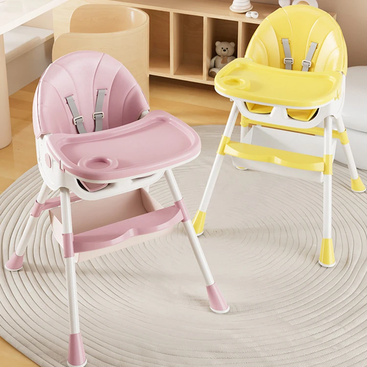 Creative adjustable feeding small high chair for baby children safety eating