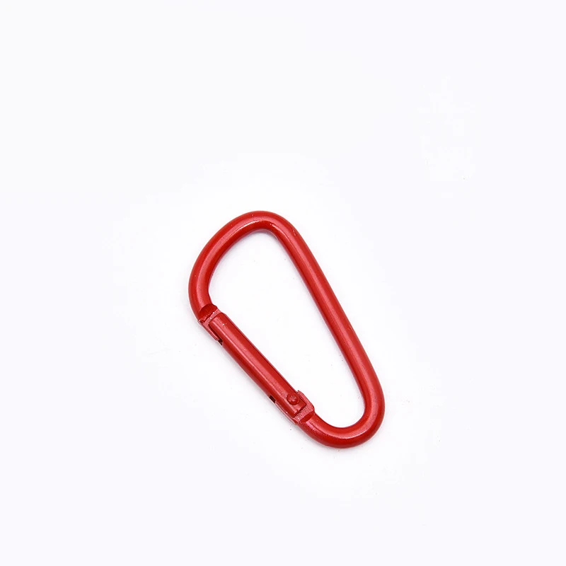 Wholesale Custom Logo 5# Aluminum Alloy Carabiner Hook Colorful Carabiner Clips Strong Climbing Carabiner