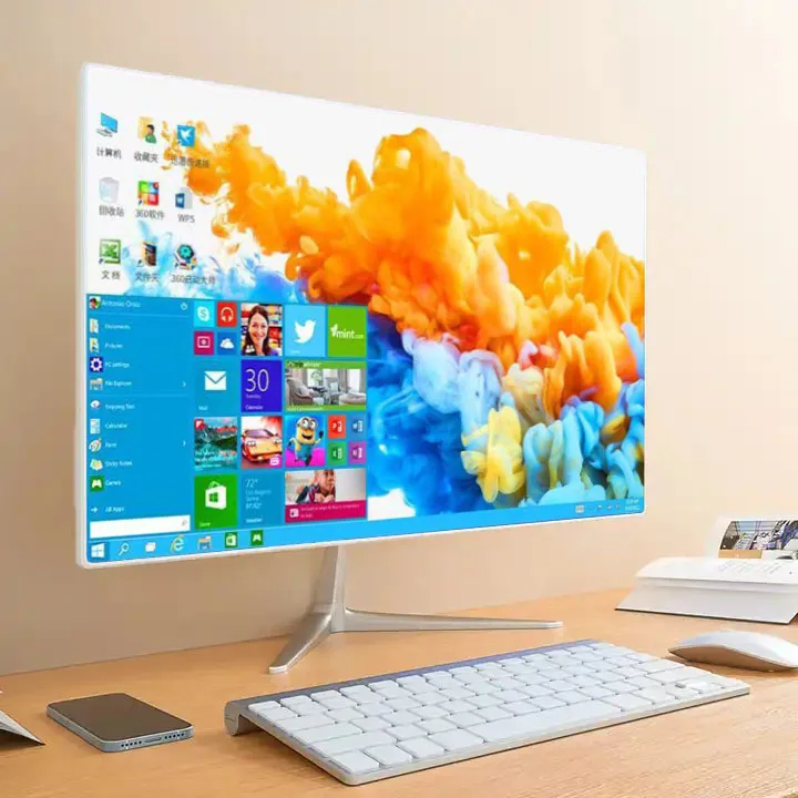 21,5 Дюймов 22 дюймов плоский FHD 1080p динамик Wifi Bluetooth CPU Intel AMD i3 4 ГБ 8 ГБ 128 ГБ 256 ГБ все в одном ПК Настольный
