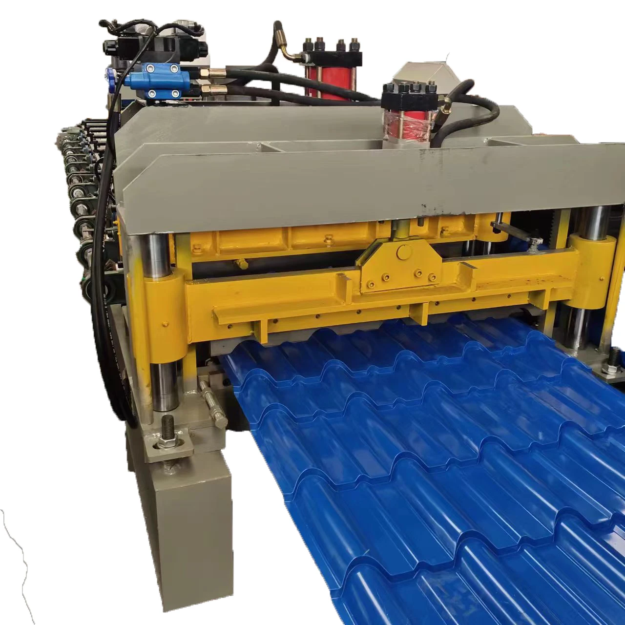 Fabricar Zinc Que Presiona Para El Panel De Techo Teja Hydraulic De Alta Velocidad Que Forma El Rodillo