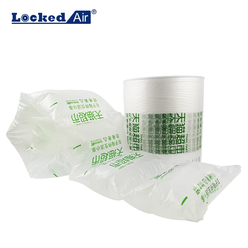 China professional buffer protective packaging inflatable air buffer pillow film roll packaging