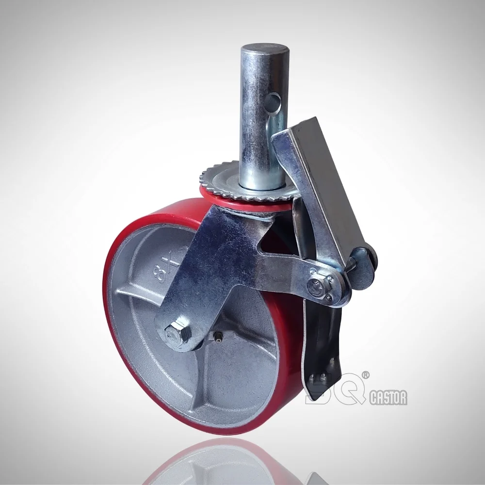 SQ castor  2024 hot sell Factory Price Heavy Duty Castor Wheels PU Industrial Castor Truckle  Swivel type
