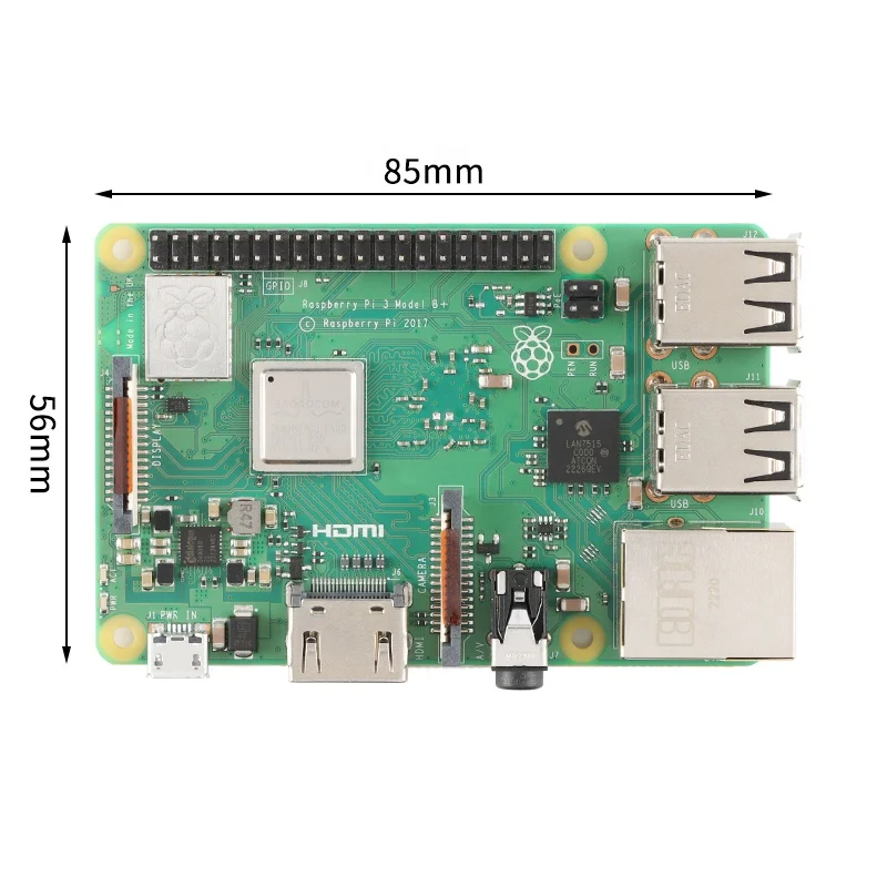 Raspberry Pi 3B+ 4-Core Development Board Python Kit Raspberry Pi 3B+ 64 bit 1.4GHz ARM Cortex-A53