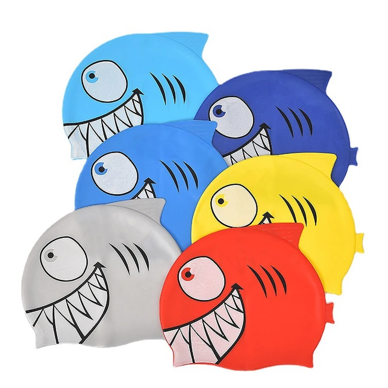 Мягкая силиконовая шапочка для плавания в форме рыбы