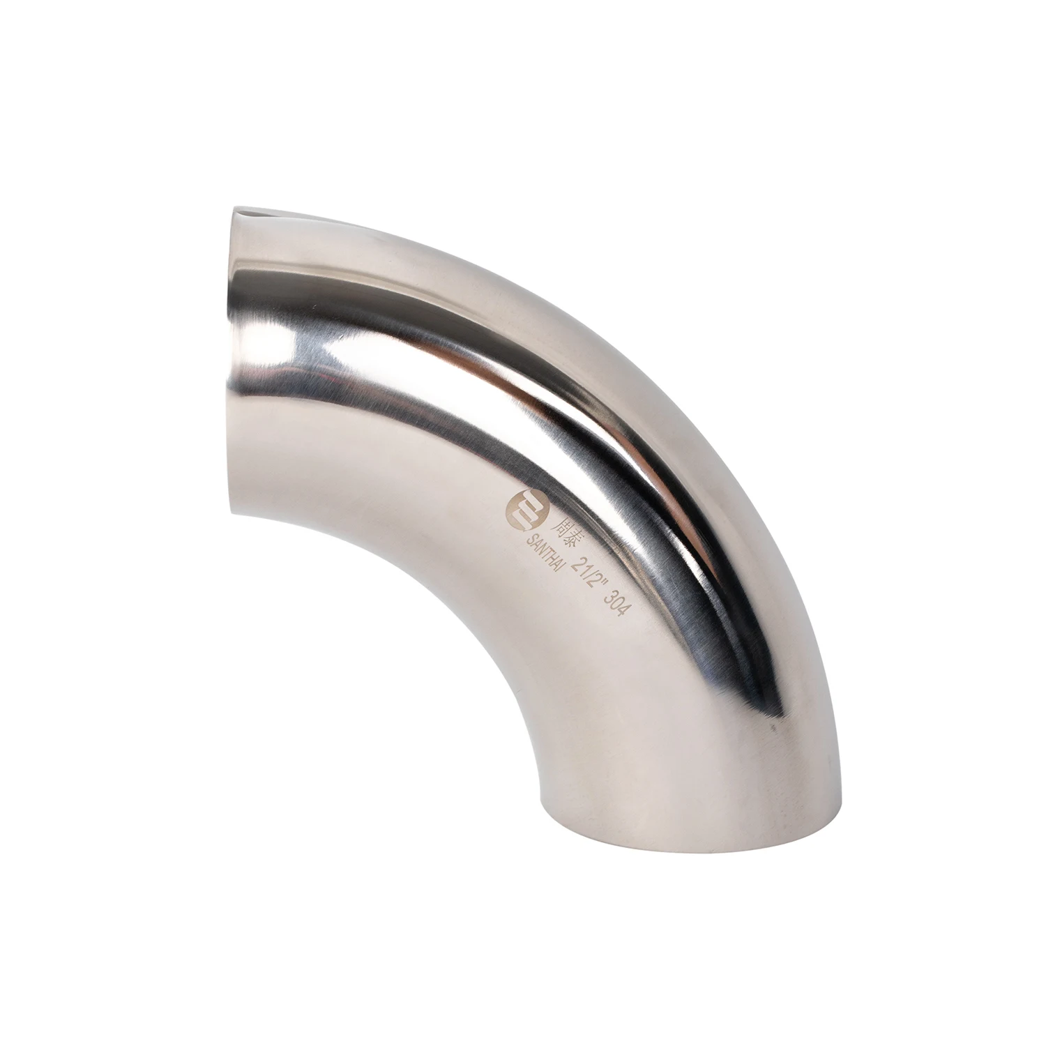 Santhai 3A Certificate 90 Degree Bend Sanitary Stainless Steel 304 316L Elbow Bend