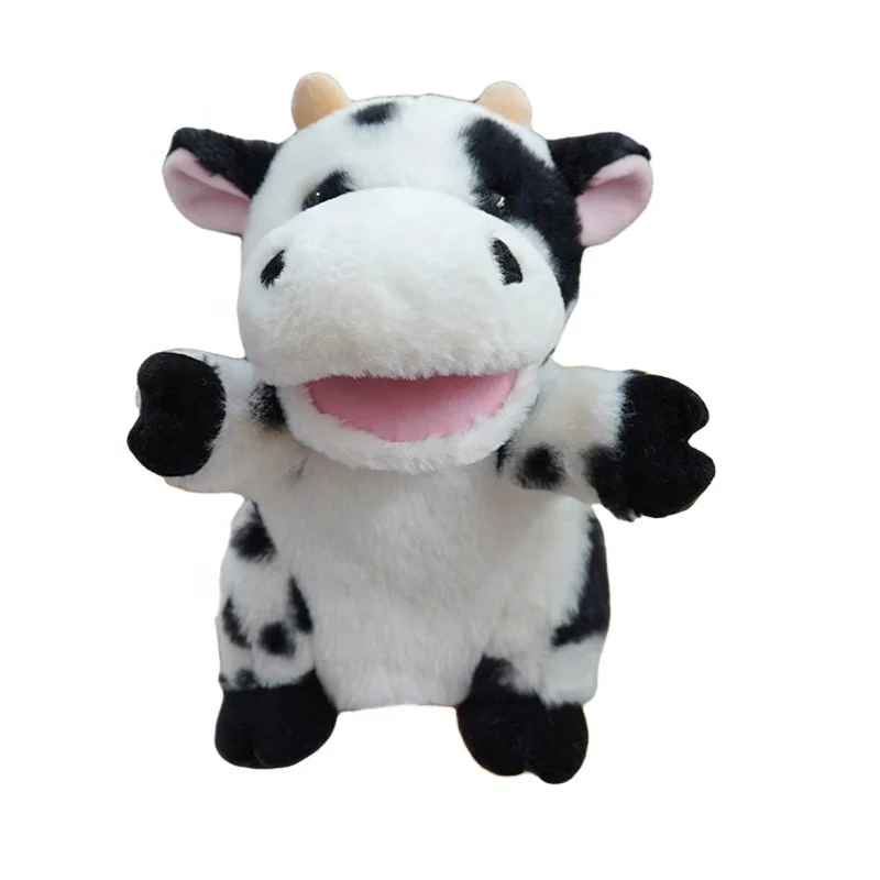 Wholesale soft kawaii stuffed cartoon wild animal plush  Hand Puppets For Toddlers