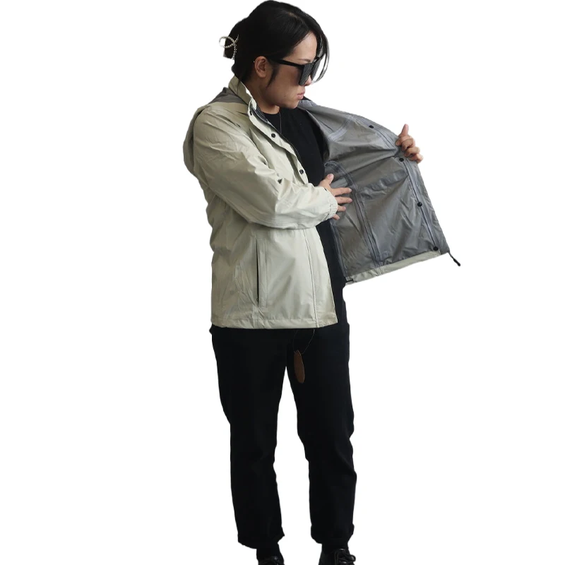 OEM Outdoor High Collar Women Trench Coats Lightweight Waterproof Raincoat Rain Jacket windbreaker