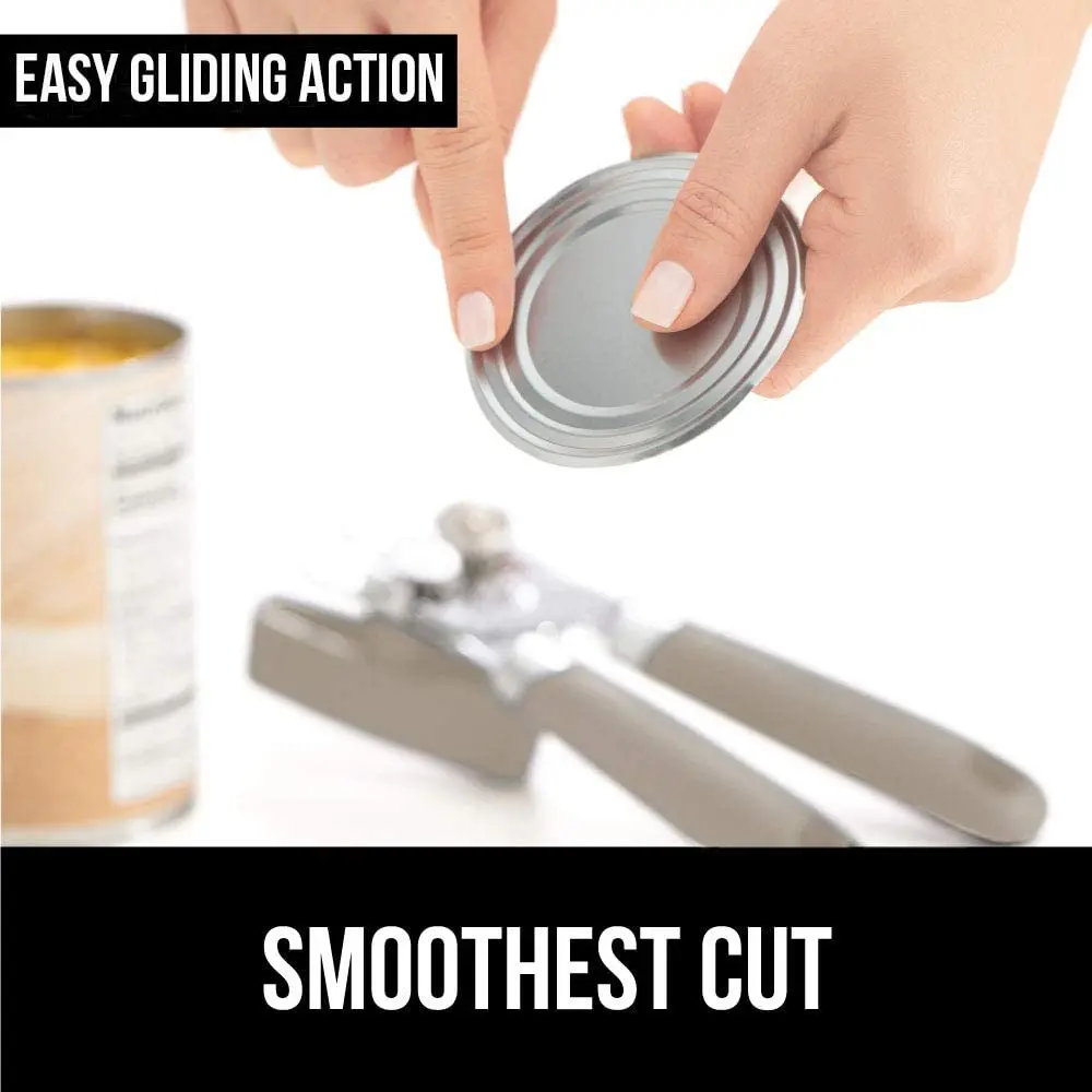 Custom Stainless Steel Jar Opening Oversized Sharp Cutting Wheel Handheld Strong Manual Can Opener With Bottle Opener