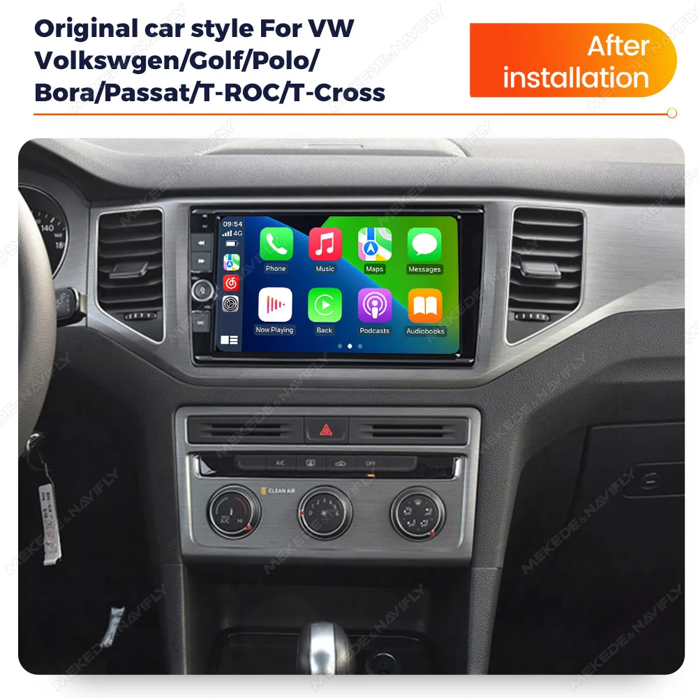Автомагнитола MEKEDE MS android с сенсорным экраном 4G Wi-Fi DSP RDS для VW Volkswagen Golf Polo Bora Passat T-ROCT-Cross