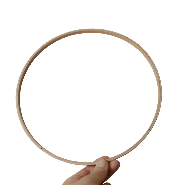 wholesale dream catcher floral wreath macrame baby crib mobile wood ring craft round unfinished beech wooden hoop
