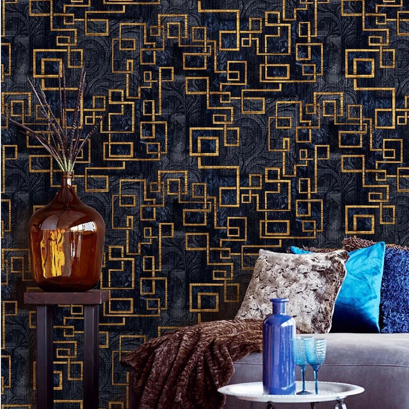 Modern 3D Wallpaper Simple Geometric Lines  Home Decor Wallpaper Waterproof Design PVC Abstract Vinyl Wallpaper