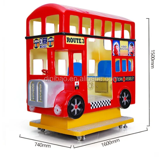 Factory Price Coin operated London bus game machine kiddie ride on car for children