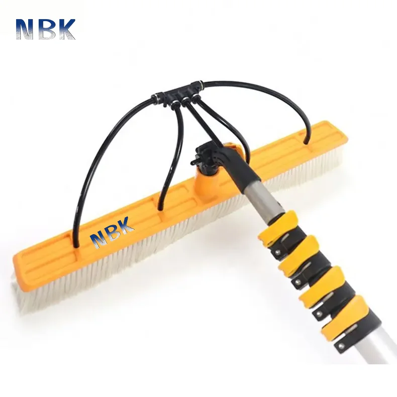 Telescopic Extension Pole Cleaning Kit for Cleaning Window Solar Panels Water Fed Pole Kit with 4-Hole Water Fed Brush Head