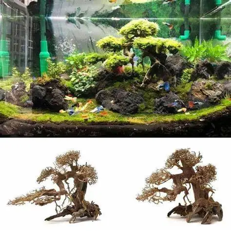 DIY Aquarium Tree Handicraft Driftwood Aquatic Plant Bonsai Wood For Garden Decoration